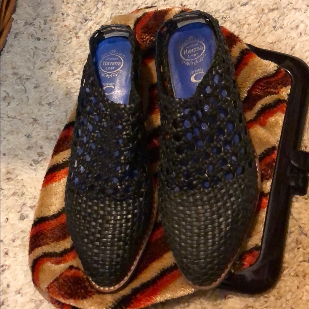 Jeffrey Campbell Woven Leather Mules